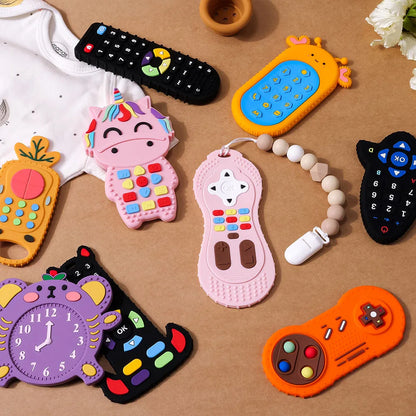 1Pc Baby Silicone Remote Control Shape Teether