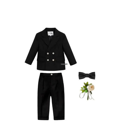 BoysSuit For Wedding BabyKids Photograph Suit ChildrenFormal Ceremony Tuxedo Dress Party Performance Costume