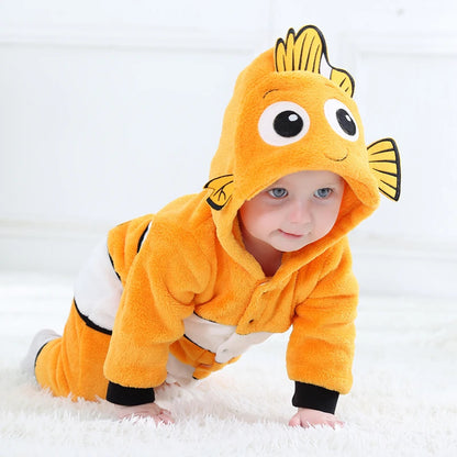 Nemo Infant Baby Romper Pajamas Hooded