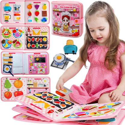 Toddlers Toy Busy Book 3D Baby Story Cloth Activities Felt Quite Book Board Preschool Learning Education Travel Toys