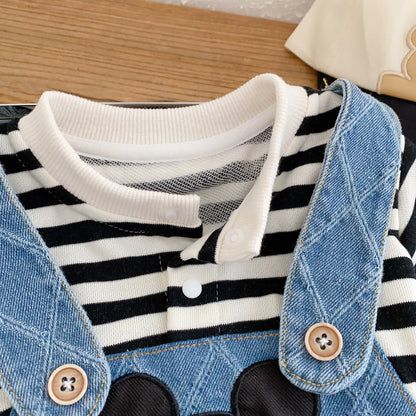 Disney Mickey Denim Toddler Baby Jumpsuit