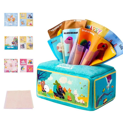 Baby Draw Paper Towel Tearing Tissue Box Baby Puzzle Early Education Montessori Children Cloth Toys