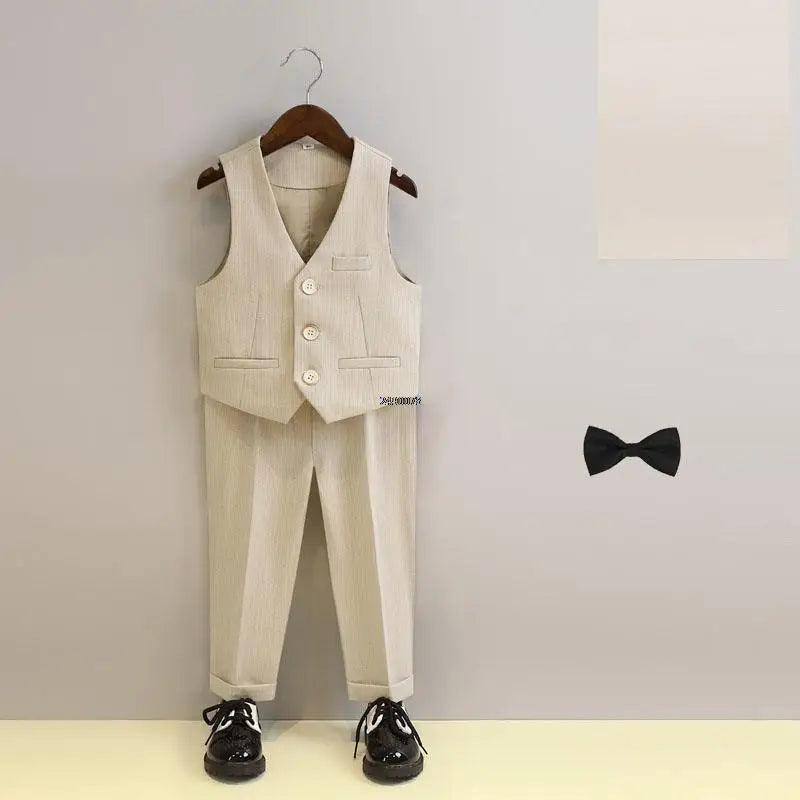 BoysSuit For Wedding BabyKids Photograph Suit ChildrenFormal Ceremony Tuxedo Dress Party Performance Costume