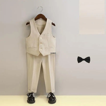 BoysSuit For Wedding BabyKids Photograph Suit ChildrenFormal Ceremony Tuxedo Dress Party Performance Costume