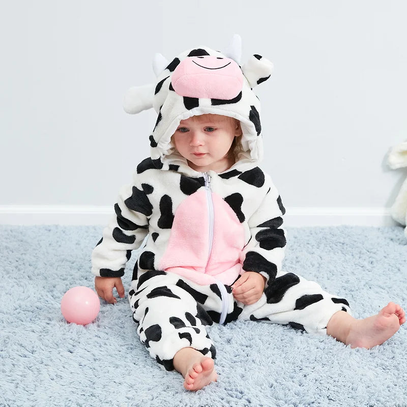 Animal Cosplay Costumes Baby Onesies Flannel Warm Outfit
