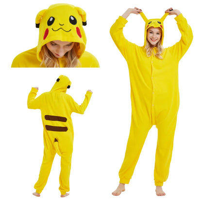 Pokemon Adult Teen Onesie Pajama Cosplay Costume