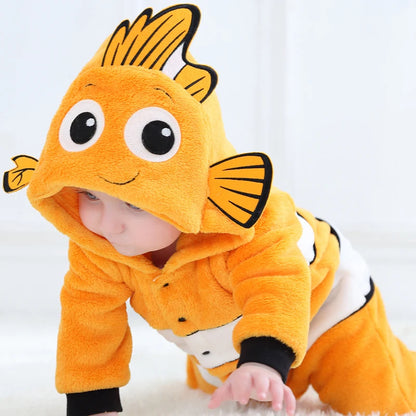 Nemo Infant Baby Romper Pajamas Hooded