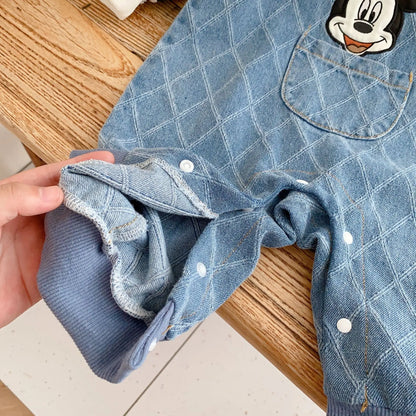 Disney Mickey Denim Toddler Baby Jumpsuit