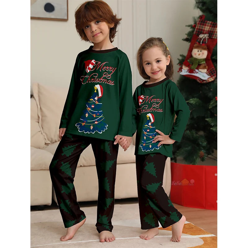 Christmas Family Pajamas Matching Outfits American Sizes (Merry Christmas)