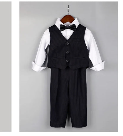 BoysSuit For Wedding BabyKids Photograph Suit ChildrenFormal Ceremony Tuxedo Dress Party Performance Costume
