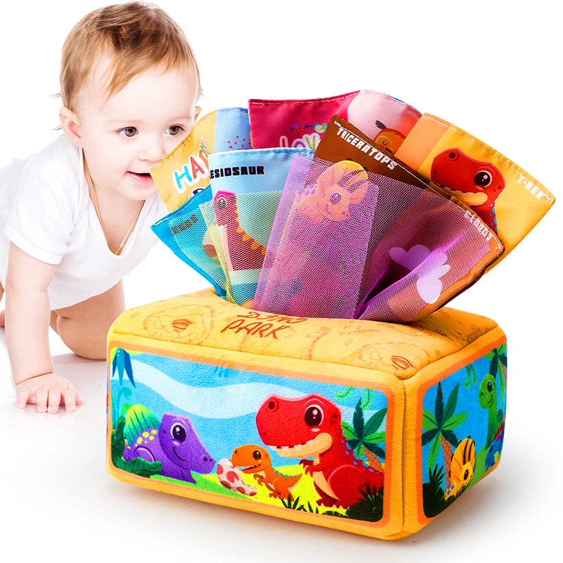 Baby Draw Paper Towel Tearing Tissue Box Baby Puzzle Early Education Montessori Children Cloth Toys