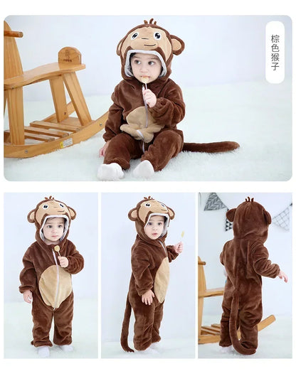 Cute ANIMAL Cosplay Costumes BoysGirls Jumpsuit BabyRompers Clothes Pajamas