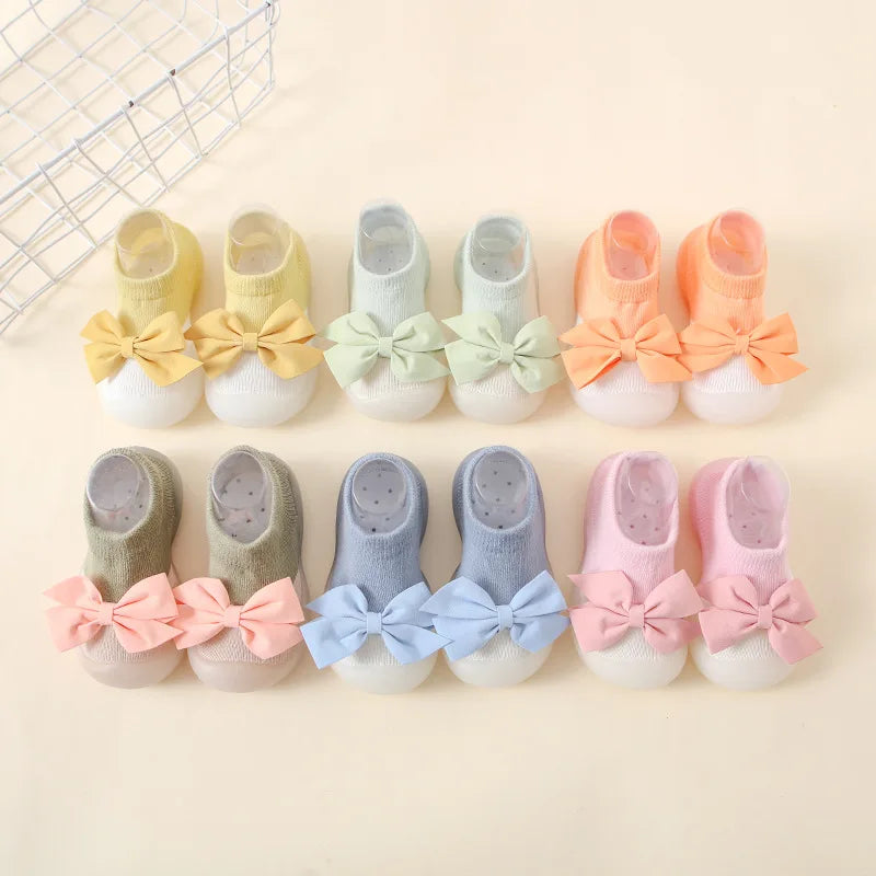 PROSPERBABY Socks Shoes Cute Soft Rubber Sole Floor Sneaker Booties First Time Walker
