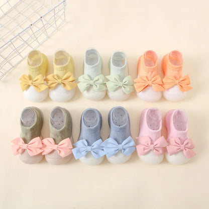 PROSPERBABY Socks Shoes Cute Soft Rubber Sole Floor Sneaker Booties First Time Walker
