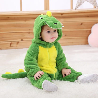 Dinosaur Infant Baby Romper Pajamas Hooded
