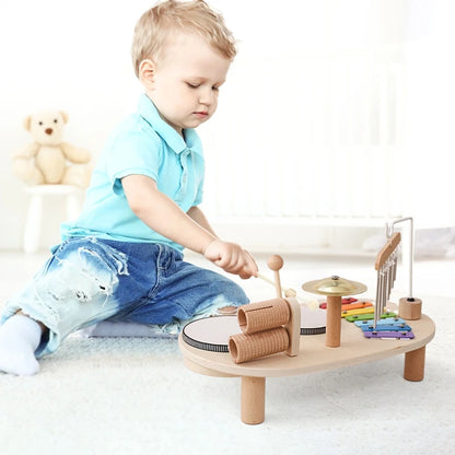Baby Educational Toys Wooden Aeolian Bells Montessori Children's Musical Toys Xylophone Newborn Birthday Gifts Music Table Toys