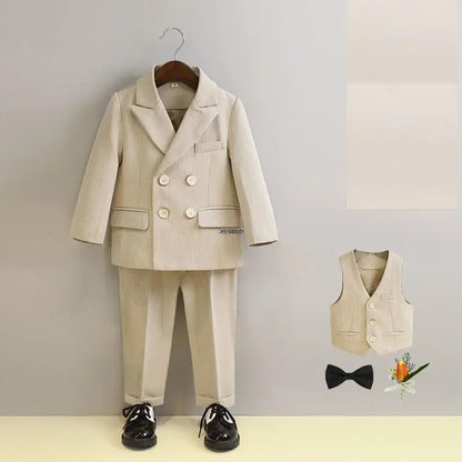 BoysSuit For Wedding BabyKids Photograph Suit ChildrenFormal Ceremony Tuxedo Dress Party Performance Costume
