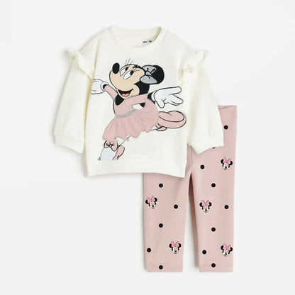 2Pcs Minnie Mouse Long Toddler Baby Clothing Sets