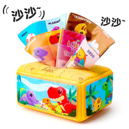 Baby Draw Paper Towel Tearing Tissue Box Baby Puzzle Early Education Montessori Children Cloth Toys