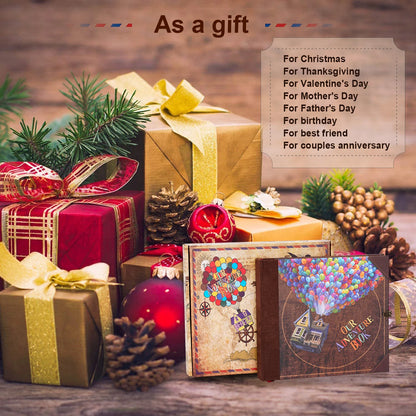 Our Adventure Book 146 Page Diy Handmade Photo Album Scrapbook Retro Kraft Album Anniversary Wedding Memory Valentine's Day Gift