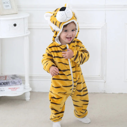 Animal Cosplay Costumes Baby Onesies Flannel Warm Outfit