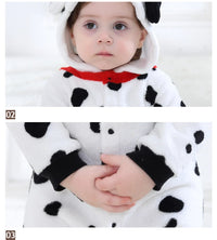 Dalmation Infant Baby Romper Pajamas Hooded