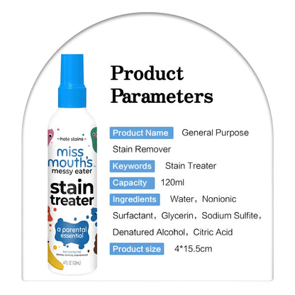 Fabric Stain Remover Spray Dust Bleached Decontamination Treater Spray Effective Yellow Stains Removal for Laundry and Shoes