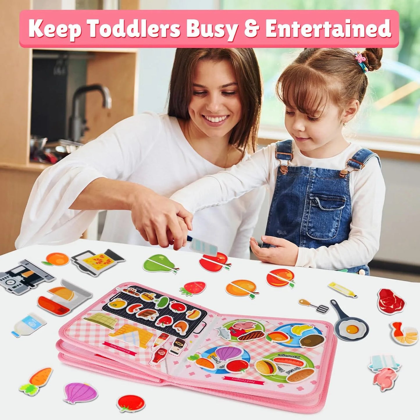 Toddlers Toy Busy Book 3D Baby Story Cloth Activities Felt Quite Book Board Preschool Learning Education Travel Toys
