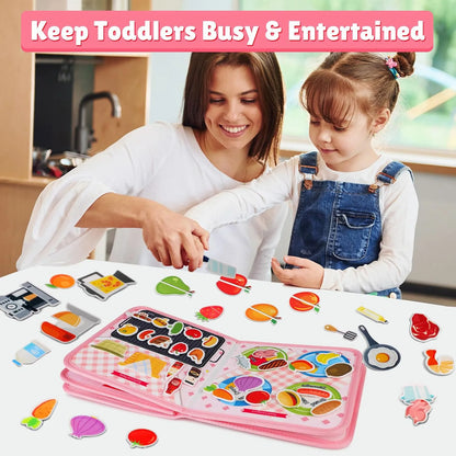 Toddlers Toy Busy Book 3D Baby Story Cloth Activities Felt Quite Book Board Preschool Learning Education Travel Toys