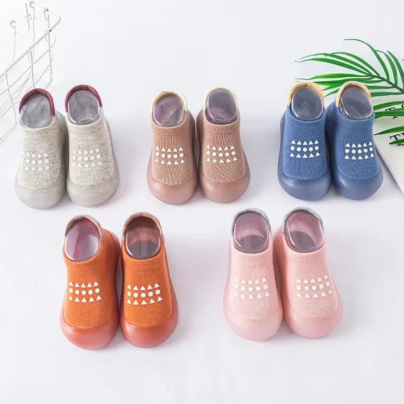 PROSPERBABY Summer New Combed Cotton Anti slip and Breathable Soft Sole Shoes Walking Shoes Mesh Faced Floor Socks