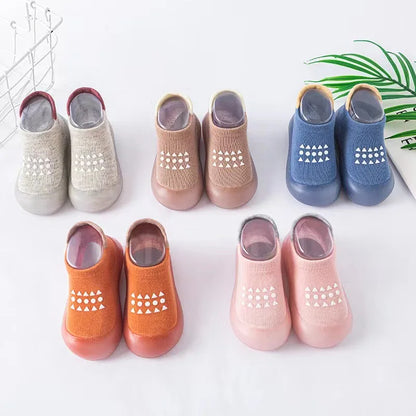 PROSPERBABY Summer New Combed Cotton Anti slip and Breathable Soft Sole Shoes Walking Shoes Mesh Faced Floor Socks