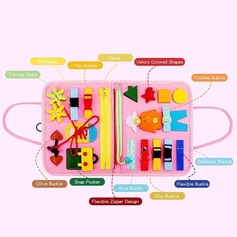 Kids Travel Toy Felt Activity Quiet Books Busy Board Activity Educational Sensory Learning Book