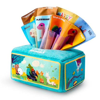 Baby Draw Paper Towel Tearing Tissue Box Baby Puzzle Early Education Montessori Children Cloth Toys