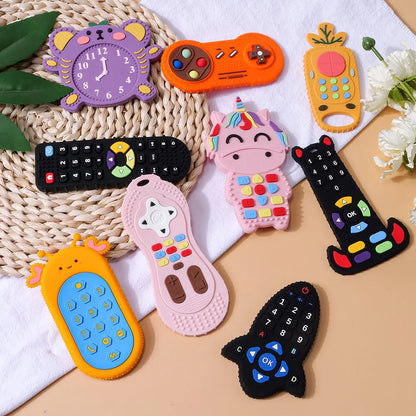 1Pc Baby Silicone Remote Control Shape Teether