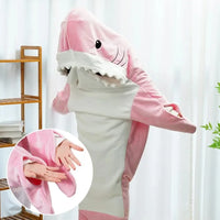 Shark Adult Cartoon Sleeping Bag Onesie Pajama Hooded