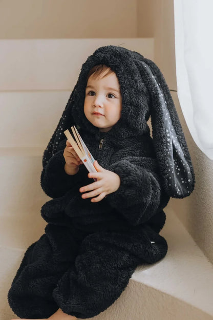Autumn Winter Baby Bunny Jumpsuit Hooded