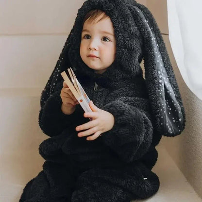Autumn Winter Baby Bunny Jumpsuit Hooded
