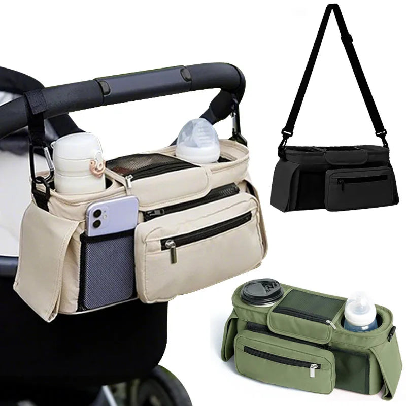 Stroller Storage Large Capacity Travel Hanging Bag Mommy Bag Phone Bottle Holder Diaper Bags BabyStroller Accessories