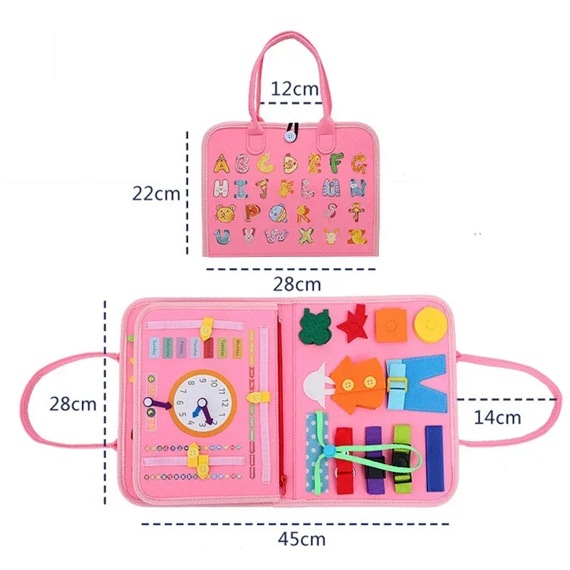 Kids Travel Toy Felt Activity Quiet Books Busy Board Activity Educational Sensory Learning Book