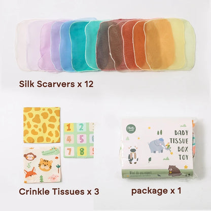Toys Magic Cotton Animal Tissue Box Kids Finger Exercise Cloth Busy Box Toys Baby Educational Activity Sensory