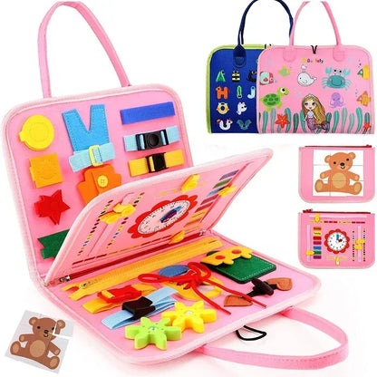 Kids Travel Toy Felt Activity Quiet Books Busy Board Activity Educational Sensory Learning Book