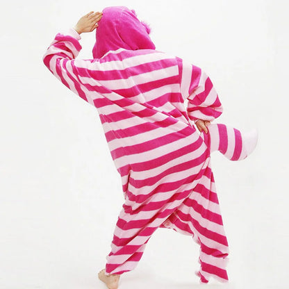 Cheshire Cat Cartoon One-Piece Pajamas Men Women Children