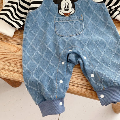 Disney Mickey Denim Toddler Baby Jumpsuit