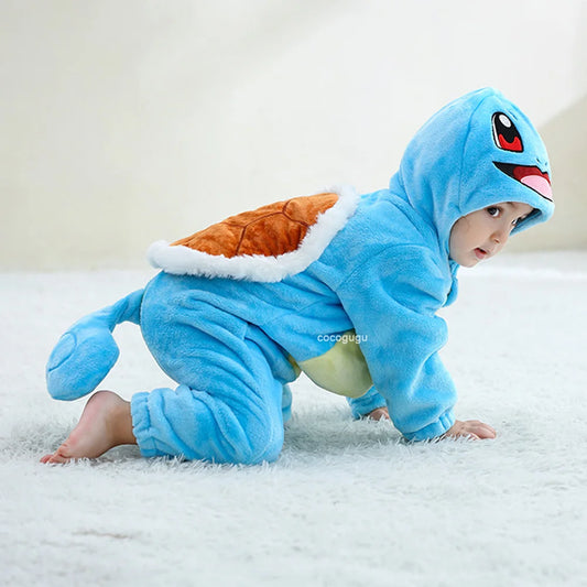 Baby Romper Anime POKE Cosplay Blue Cute Pajama Onesie Halloween Animal Clothes