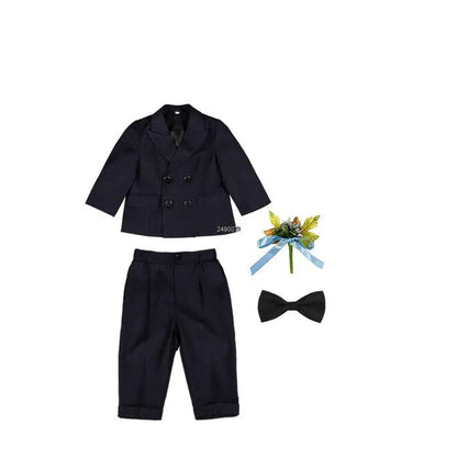 BoysSuit For Wedding BabyKids Photograph Suit ChildrenFormal Ceremony Tuxedo Dress Party Performance Costume