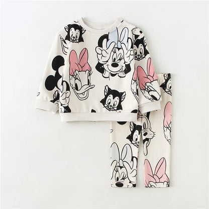 2Pcs Minnie Mouse Long Toddler Baby Clothing Sets