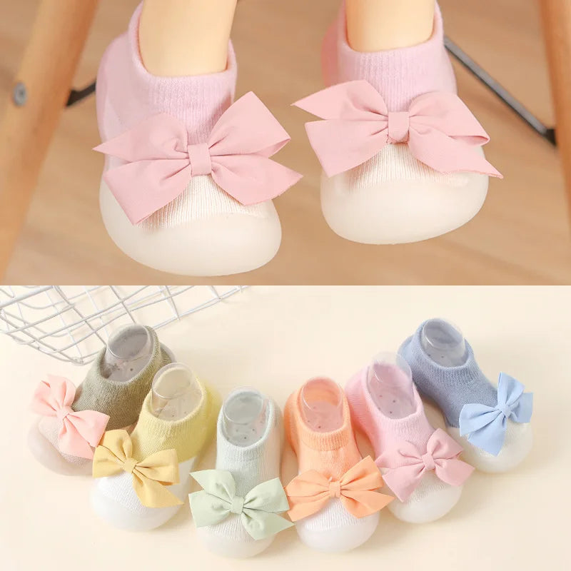 PROSPERBABY Socks Shoes Cute Soft Rubber Sole Floor Sneaker Booties First Time Walker
