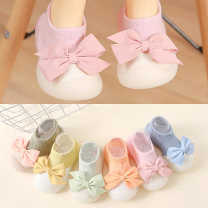 PROSPERBABY Socks Shoes Cute Soft Rubber Sole Floor Sneaker Booties First Time Walker