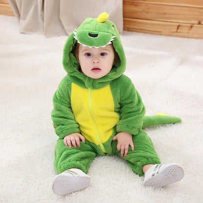 Dinosaur Infant Baby Romper Pajamas Hooded