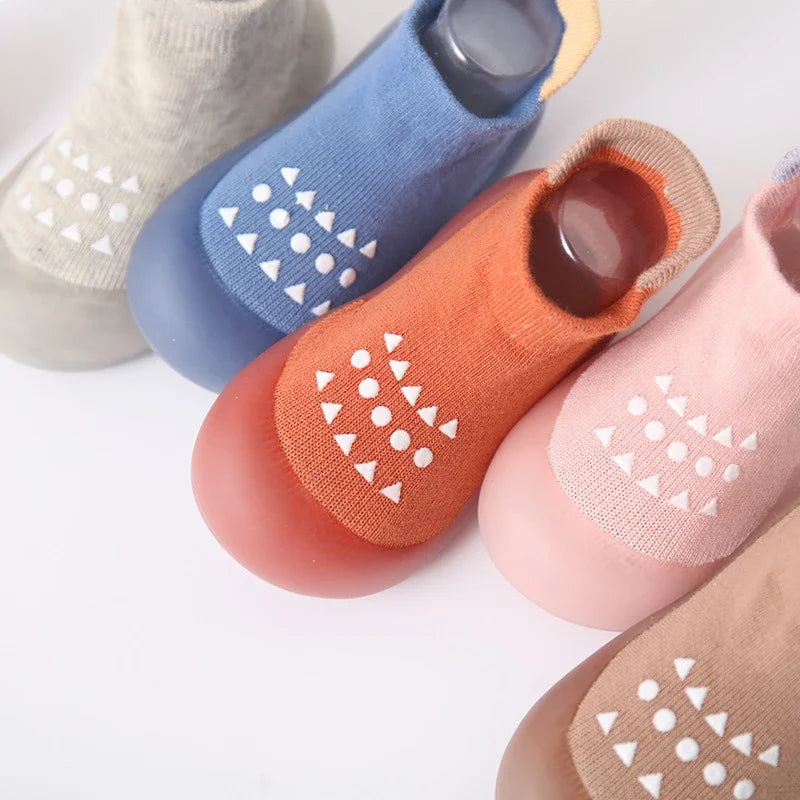 PROSPERBABY Summer New Combed Cotton Anti slip and Breathable Soft Sole Shoes Walking Shoes Mesh Faced Floor Socks
